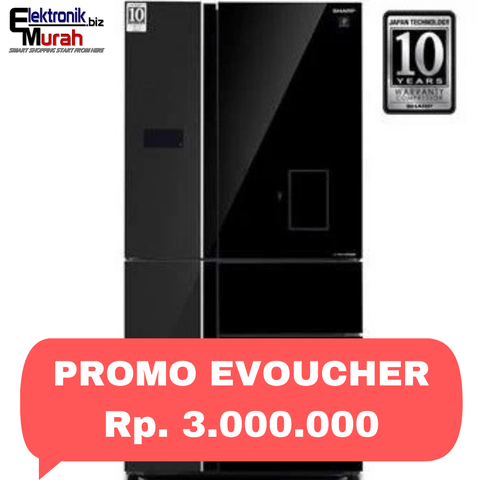 SHARP - KULKAS MULTI DOOR (650L) - SJ-IFX96PDG-BK