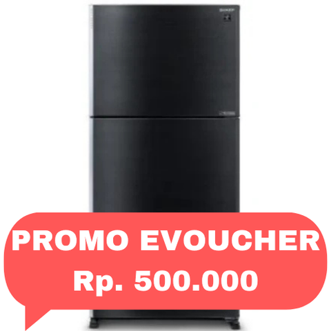 SHARP - KULKAS 2 PINTU BIG (510L) - SJ-IG763PG-BK