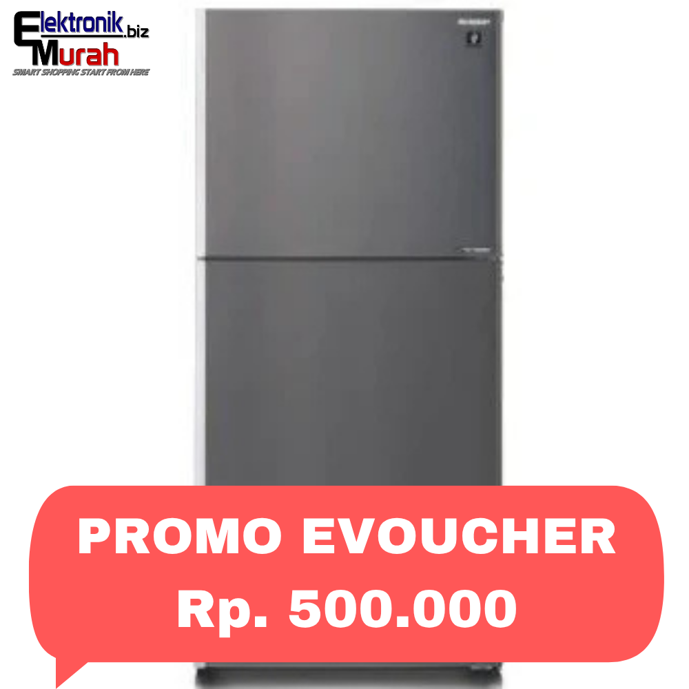 SHARP - KULKAS 2 PINTU BIG (550L) - SJ-IG862PM-SL