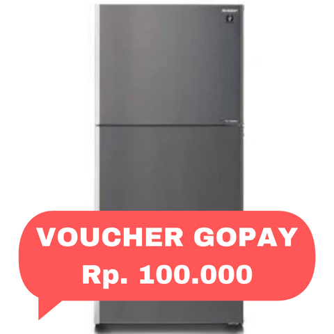 SHARP - KULKAS 2 PINTU BIG (550L) - SJ-IG862PM-SL
