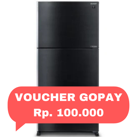SHARP - KULKAS 2 PINTU BIG (550L) - SJ-IG863PG-BK
