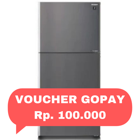 SHARP - KULKAS 2 PINTU BIG (600L) - SJ-IG962PM-SL