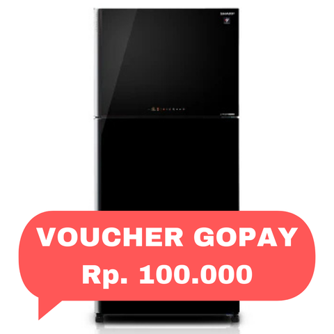 SHARP - KULKAS 2 PINTU BIG (600L) - SJ-IG963PG-BK