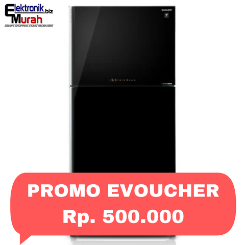 SHARP - KULKAS 2 PINTU BIG (600L) - SJ-IG963PG-BK