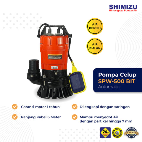 SHIMIZU - POMPA AIR CELUP AIR BERSIH DAN KOTOR - SPW-500BIT