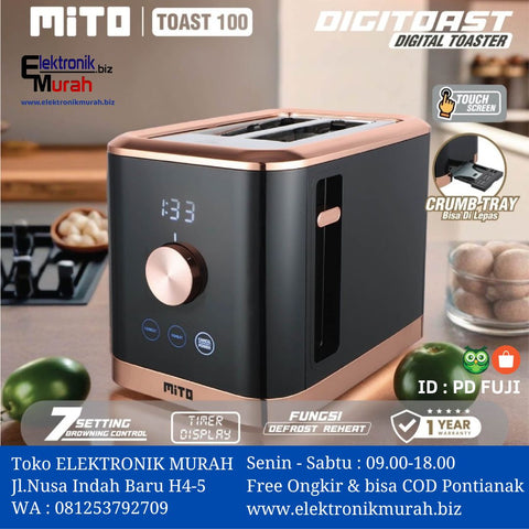 MITOCHIBA - BREAD TOASTER - TOAST-100 BLACK