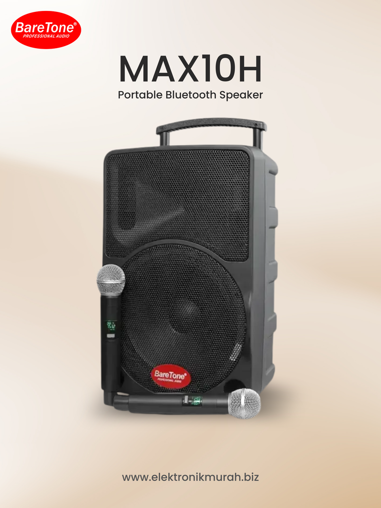 BARETONE - SPEAKER AKTIF 10" - MAX10H