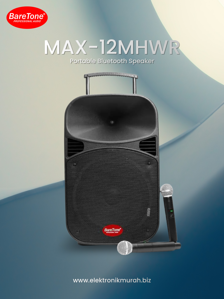BARETONE - SPEAKER AKTIF 12" - MAX-12MHWR
