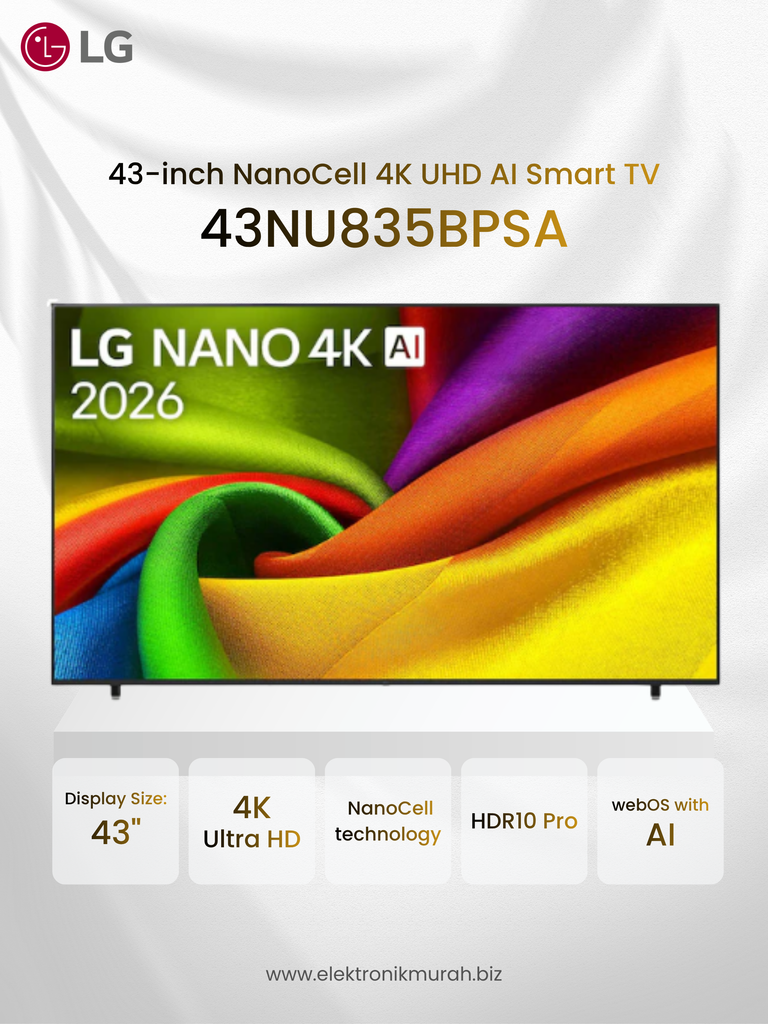 LG - LED TV 43" NANO 4K UHD SMART TV - 43NU835BPSA