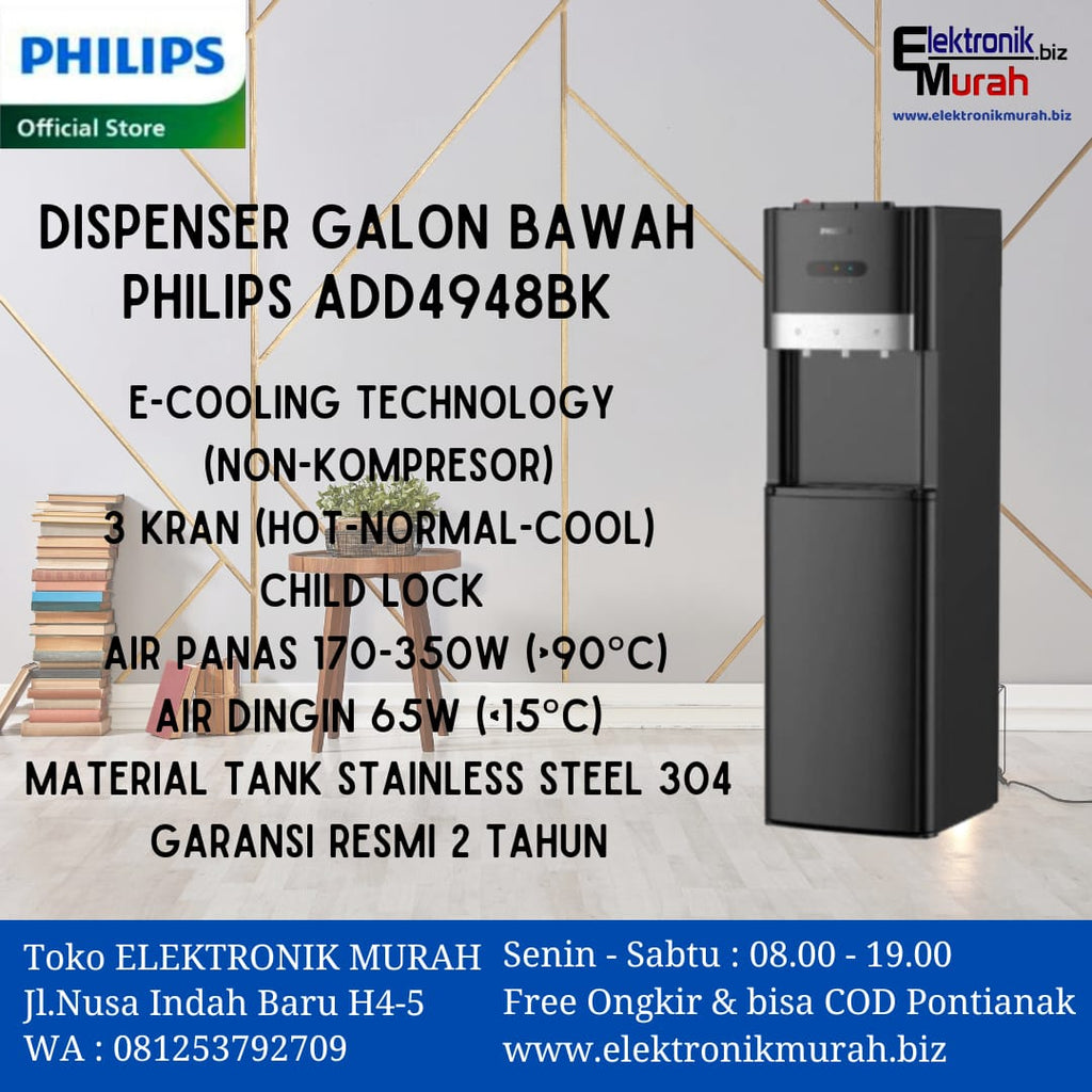 PHILIPS - DISPENSER GALON BAWAH - ADD4948BK