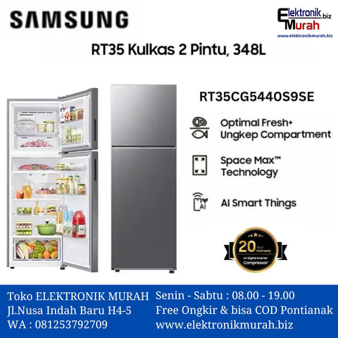 SAMSUNG - KULKAS 2 PINTU (348L) - RT35CG5440S9**