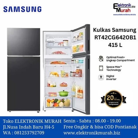 SAMSUNG - KULKAS 2 PINTU (415L) - RT42CG6420B1**