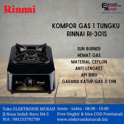 RINNAI - KOMPOR GAS 1 TUNGKU - RI-301S