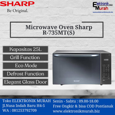 SHARP - MICROWAVE (25L) - R-735MT-S