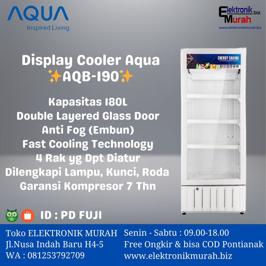 AQUA - SHOWCASE 1 PINTU (180L) - AQB-190**