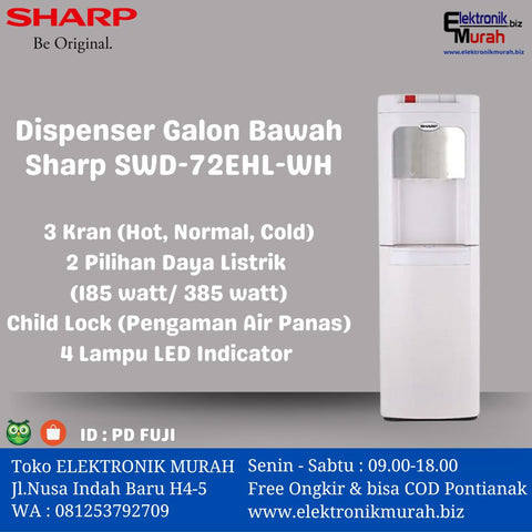 SHARP - DISPENSER GALON BAWAH - SWD-72EHL-WH