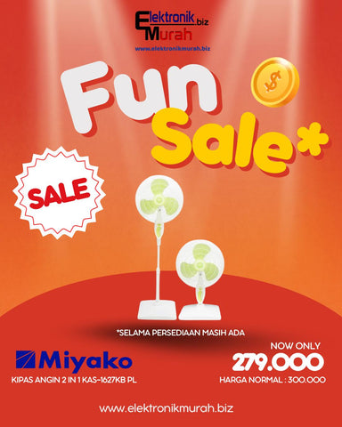 MIYAKO - KIPAS ANGIN STAND FAN 16" - KAS-1627 KB PL