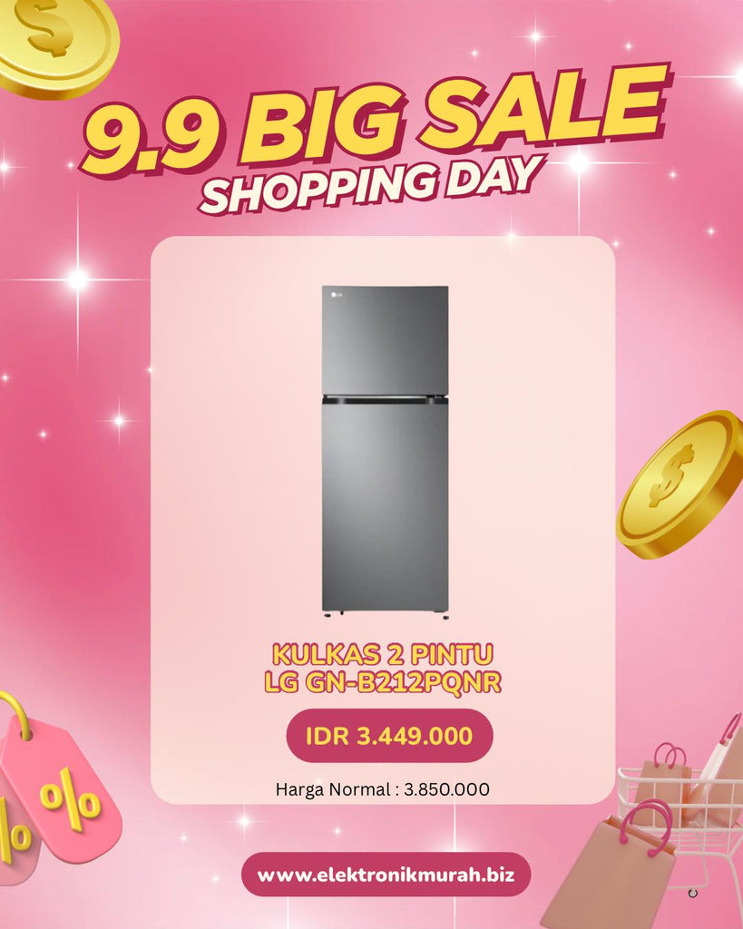 LG - KULKAS 2 PINTU SMALL (217L) - GN-B212PQNR