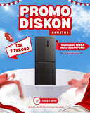 MIDEA - KULKAS MULTI DOOR (407L) - MDRF550FGF28ID