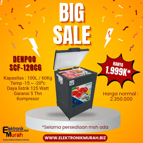DENPOO - CHEST FREEZER BOX (108L) - SCF-128CG