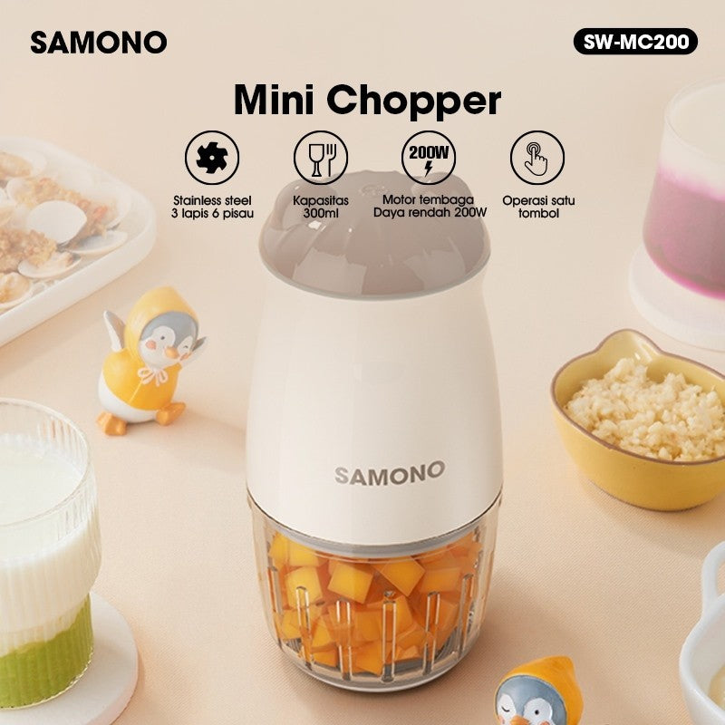 SAMONO - FOOD CHOPPER 0.3Liter - SW-MC200 BEIGE