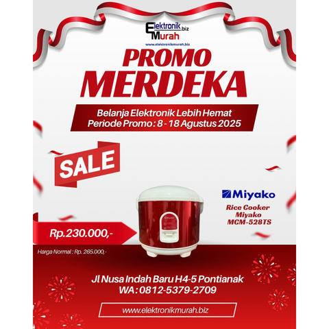 MIYAKO - RICE COOKER MANUAL 1.8Liter - MCM-528TS (RED)