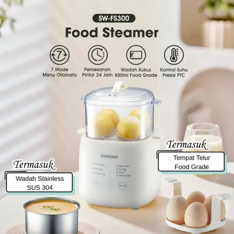 SAMONO - FOOD STEAMER - SW-FS300(WHITE)