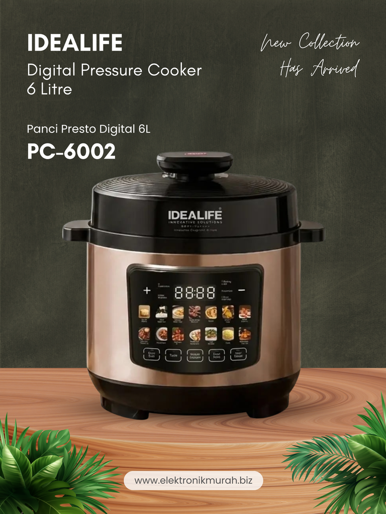 IDEALIFE - PRESSURE COOKER PANCI PRESTO DIGITAL 6L - PC-6002