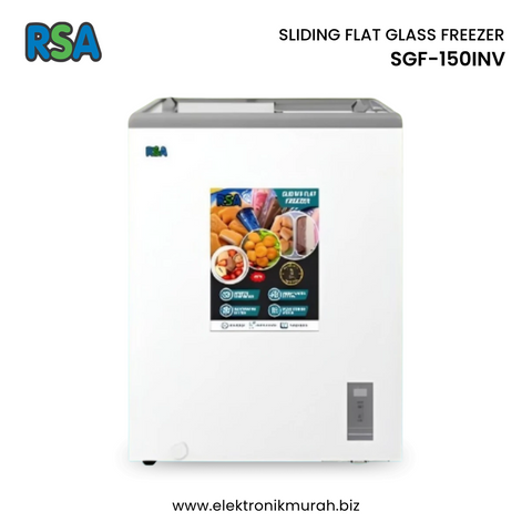 RSA - SLIDING FLAT GLASS FREEZER (141L) - SGF-150INV