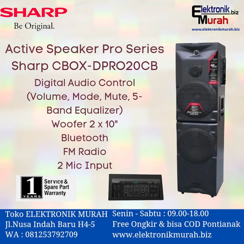 SHARP - SPEAKER AKTIF 20" - CBOX-DPRO20CB