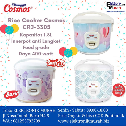 COSMOS - RICE COOKER 1.8 Liter - CRJ-3305