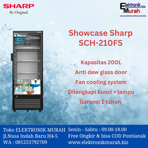 SHARP - SHOWCASE 1 PINTU 200L - SCH-210FS