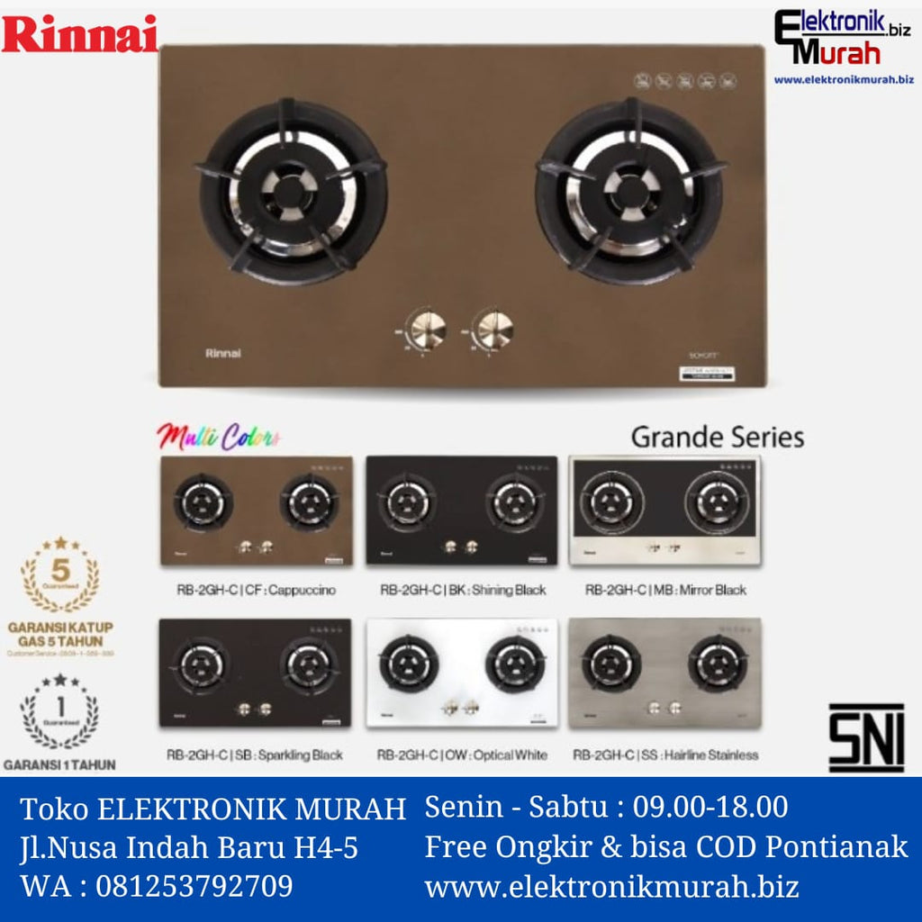 RINNAI - GAS HOB 2 TUNGKU - RB-2GH-C (CF)**
